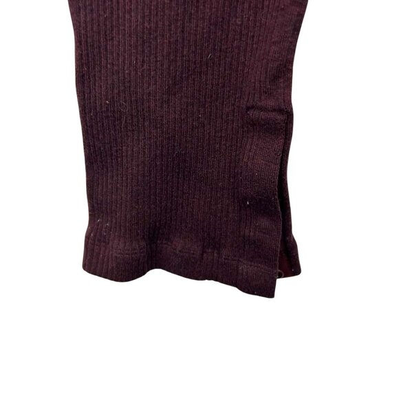 Lululemon Women's Small Burgundy Ribbed Knit Jogger Pants With Pink Drawstring - Picture 16 of 16